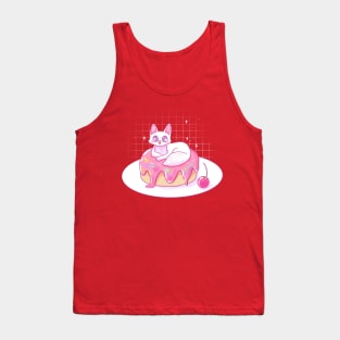 Sweet cherry cake cat Tank Top